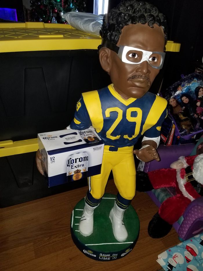 Eric Dickerson Bobblehead...not Sure His Exact Measurements But I Believe He Is Almost 4 Feet Tall