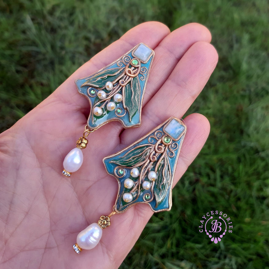 My One Of A Kind Earrings From Polymer Clay