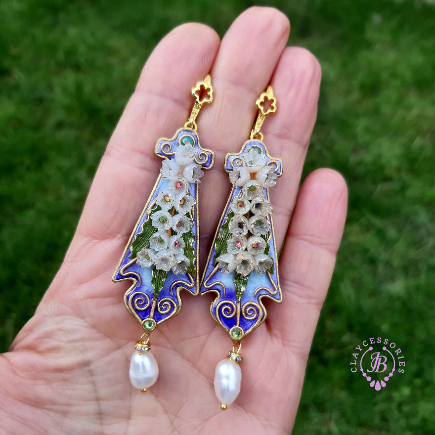 My One Of A Kind Earrings From Polymer Clay