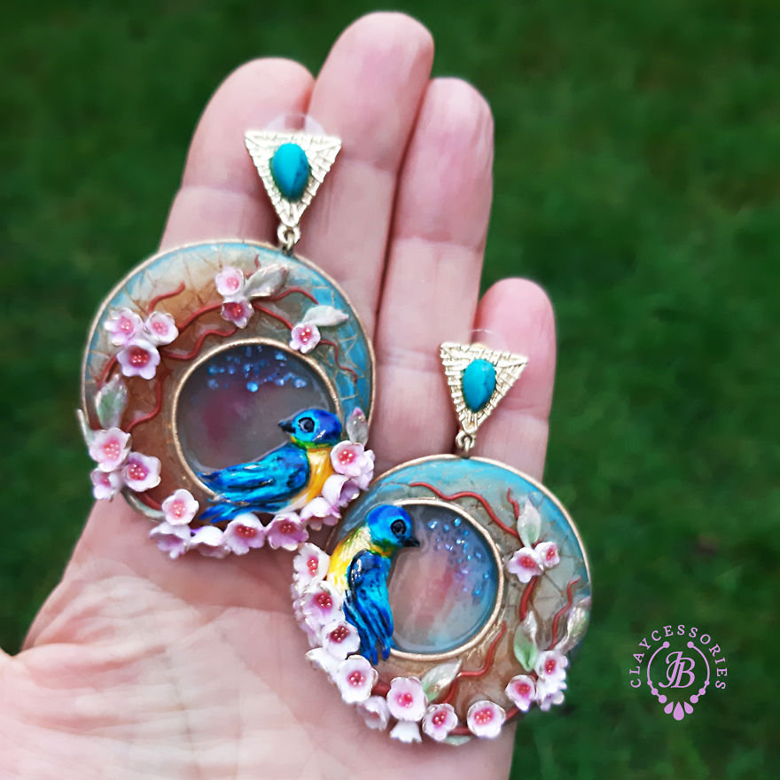 My One Of A Kind Earrings From Polymer Clay