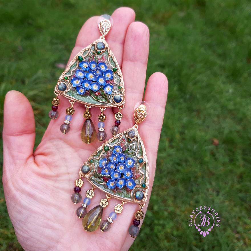 My One Of A Kind Earrings From Polymer Clay