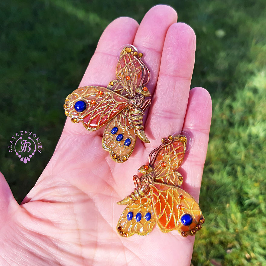 My One Of A Kind Earrings From Polymer Clay