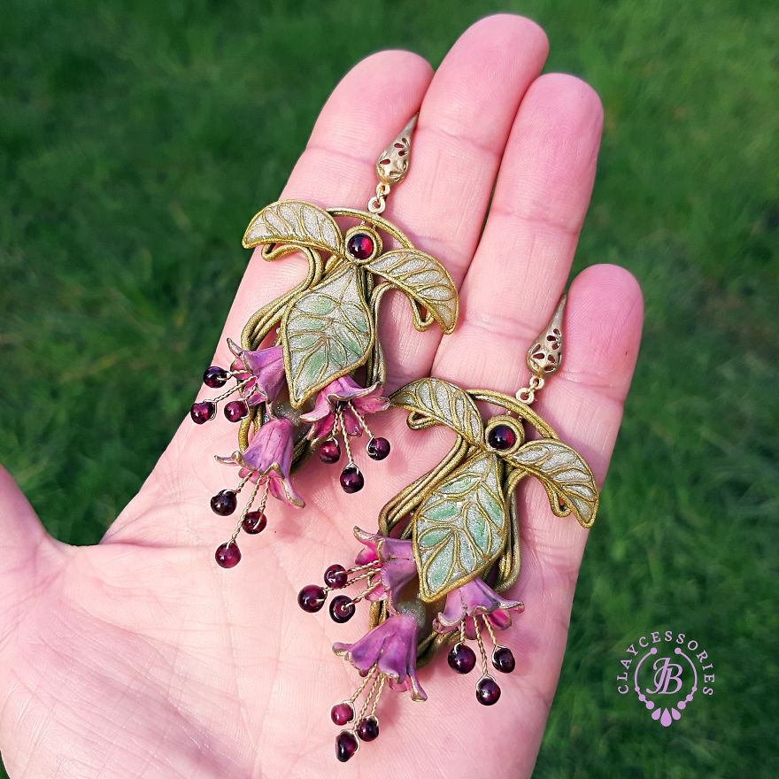 My One Of A Kind Earrings From Polymer Clay