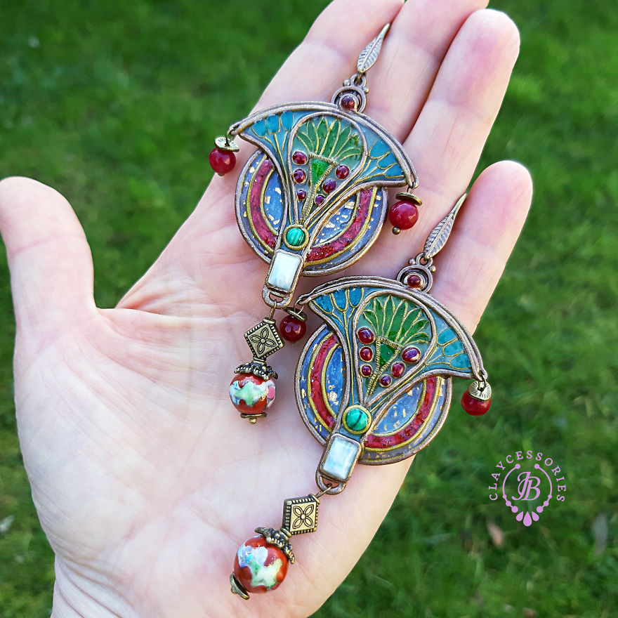 My One Of A Kind Earrings From Polymer Clay