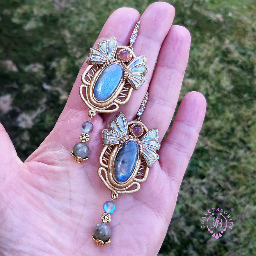 My One Of A Kind Earrings From Polymer Clay