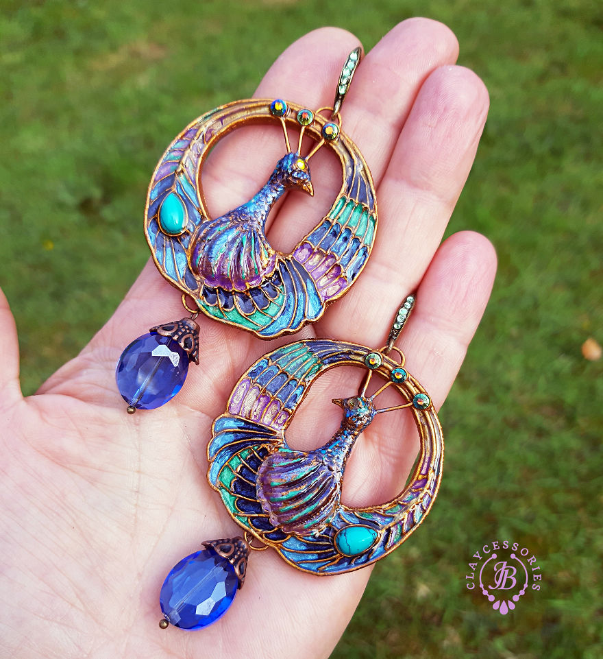 My One Of A Kind Earrings From Polymer Clay