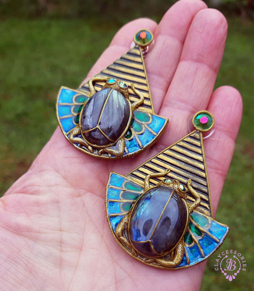 My One Of A Kind Earrings From Polymer Clay