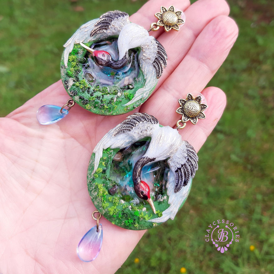 My One Of A Kind Earrings From Polymer Clay