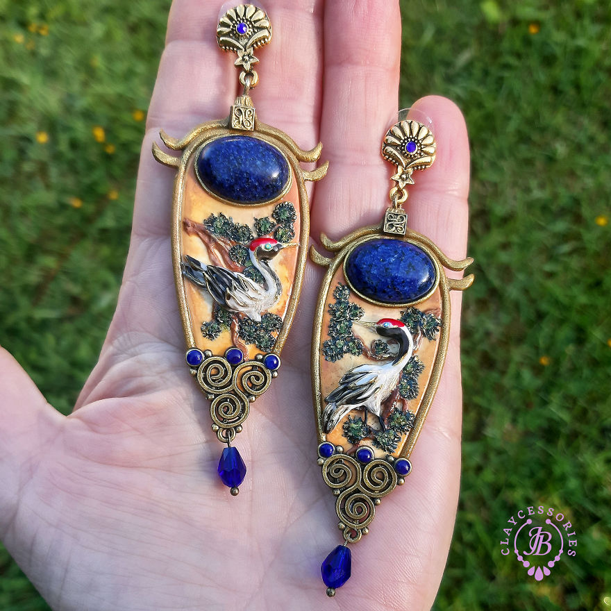 My One Of A Kind Earrings From Polymer Clay