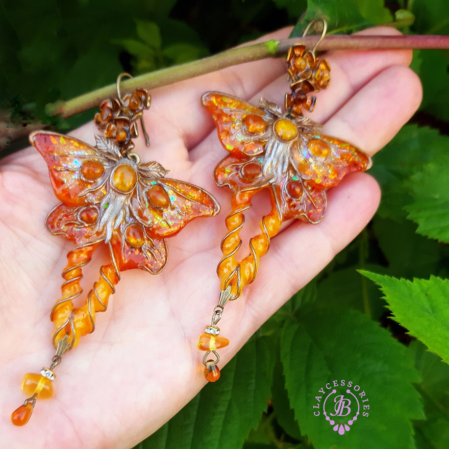 My One Of A Kind Earrings From Polymer Clay