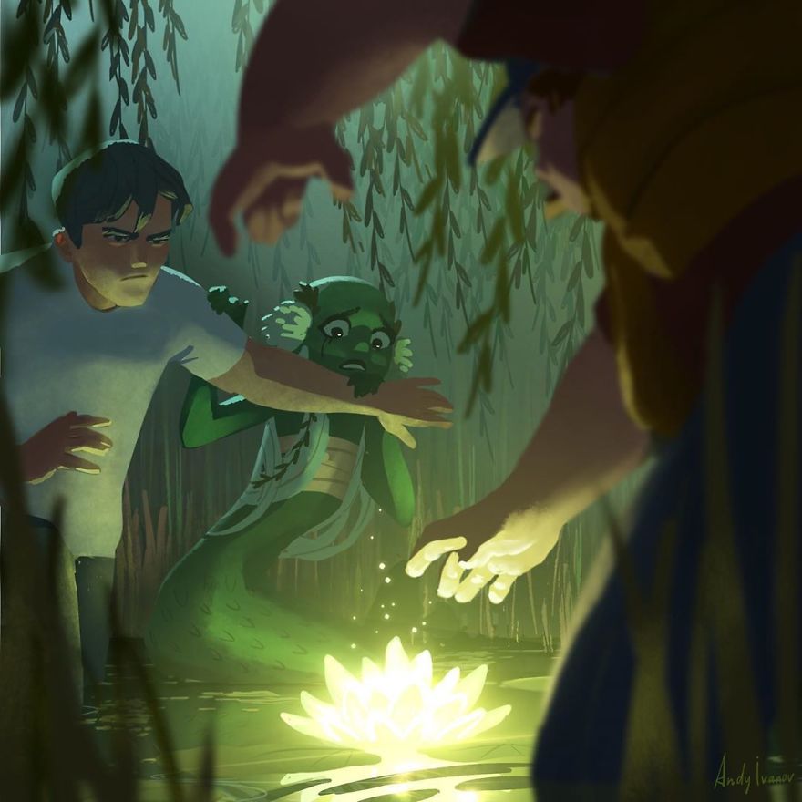 Artist Shares The Sequel Of The Green Mermaid Story That Hit People In The Feels Artist Shares The Sequel Of The Green Mermaid Story That Hit People In The Feels