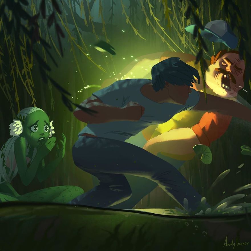 Artist Shares The Sequel Of The Green Mermaid Story That Hit People In The Feels Artist Shares The Sequel Of The Green Mermaid Story That Hit People In The Feels
