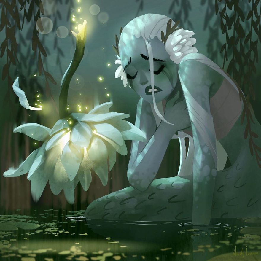 Artist Shares The Sequel Of The Green Mermaid Story That Hit People In The Feels Artist Shares The Sequel Of The Green Mermaid Story That Hit People In The Feels