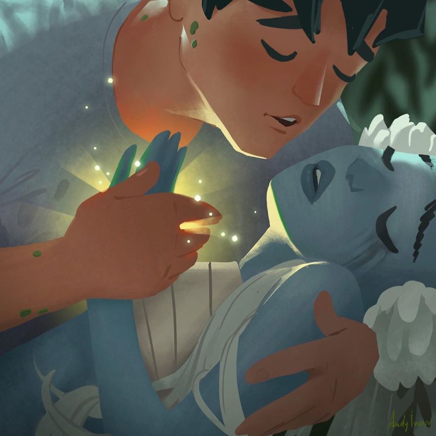 Artist Shares The Sequel Of The Green Mermaid Story That Hit People In The Feels Artist Shares The Sequel Of The Green Mermaid Story That Hit People In The Feels