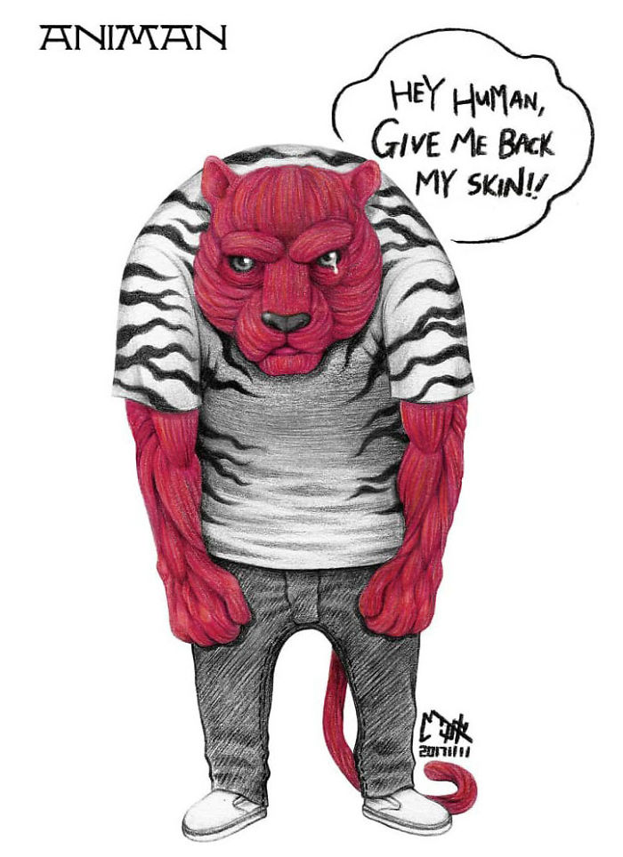 Artist Shows Shocking Illustrations About Animal Abuse That Many Humans Will Surely Be Ashamed Of