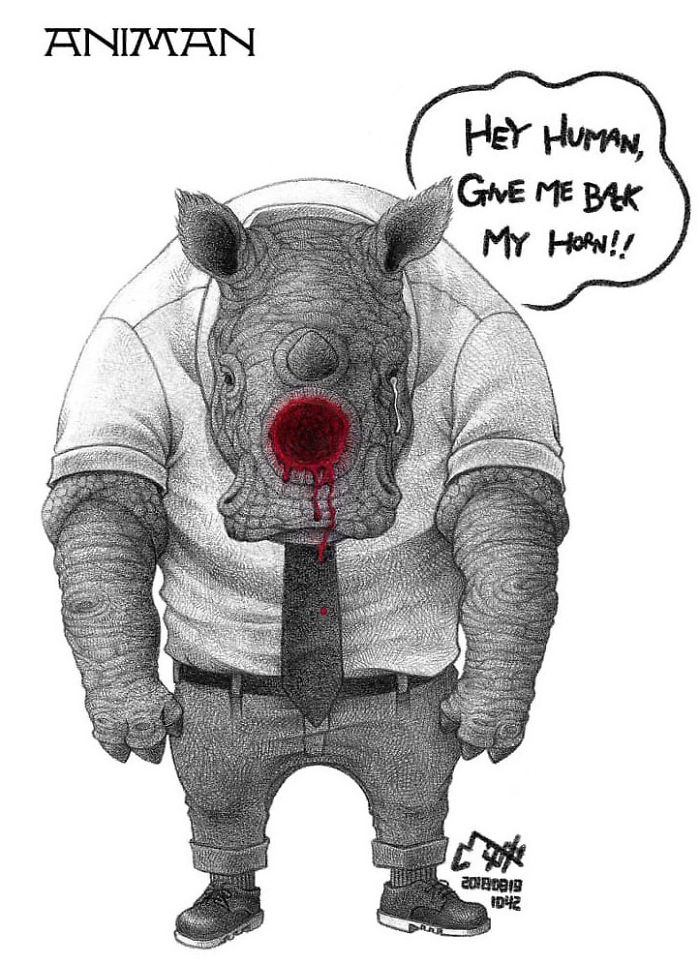 Artist Shows Shocking Illustrations About Animal Abuse That Many Humans Will Surely Be Ashamed Of