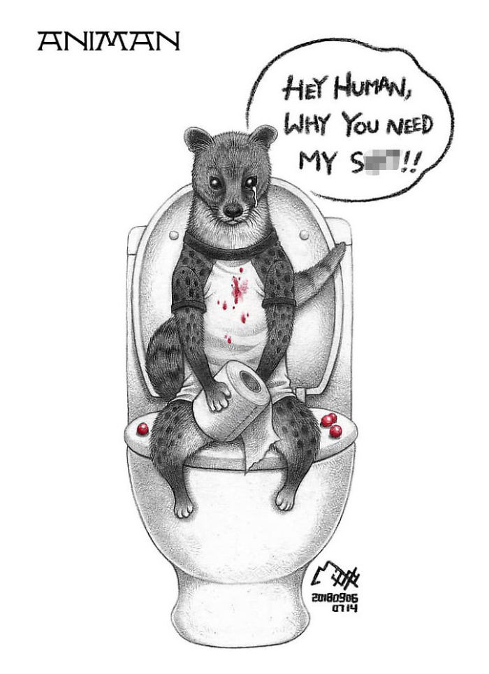 Artist Shows Shocking Illustrations About Animal Abuse That Many Humans Will Surely Be Ashamed Of