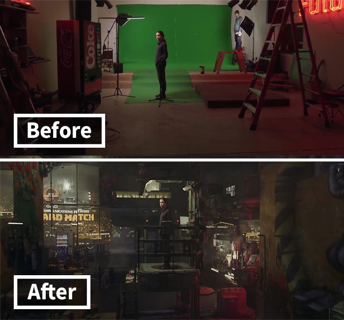 Filmmaker Showcases The Power Of Green Screens By Comparing The Behind-The-Scenes And The Final Cut Of His Series Filmmaker Showcases The Power Of Green Screens By Comparing The Behind-The-Scenes And The Final Cut Of His Series