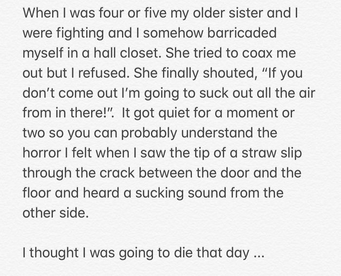 The Day My Sister Tried To Kill Me (Or So I Thought)