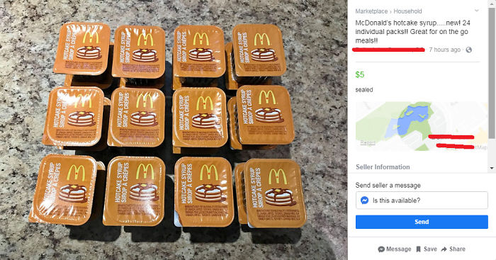 McDonald's Hotcake Syrup - Great For On The Go Meals!