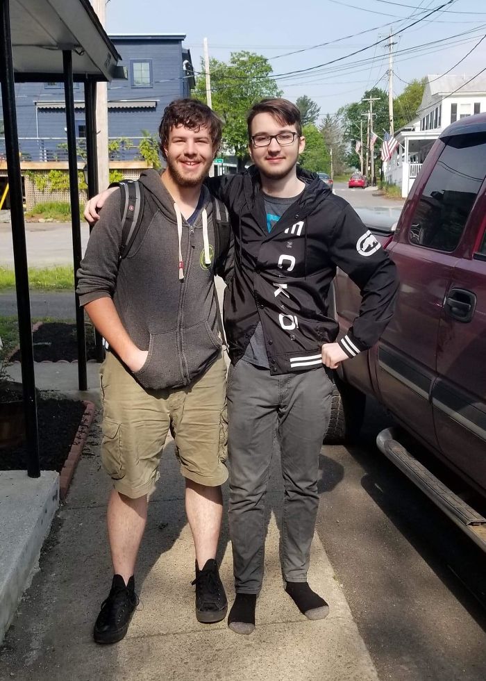 Me (Left) Meeting My Best Friend For The First Time After Playing Xbox With Him For 5 Years