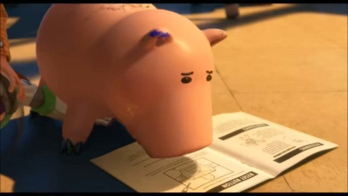 In Toy Story 3 When The Toys Are Trying To Switch Buzz's Voice Feature Back To English, Hamm Says The Manual Is All In Spanish. In The Spanish Version Of The Film, Hamm Says The Manual Is In Japanese