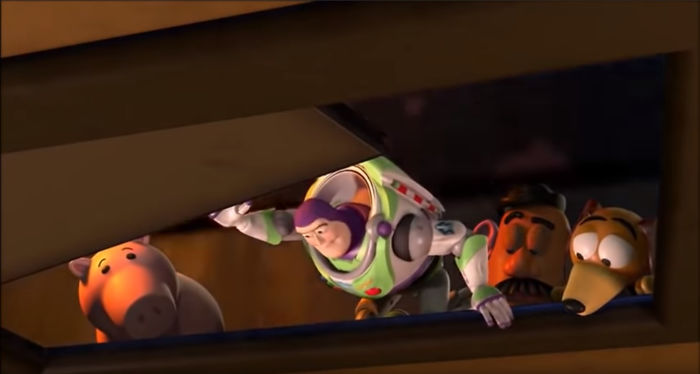 In Toy Story 2, The Music That Plays In The Elevator When Al Is Escaping With Woody Is Actually The Bugs Life Theme Jazzed Up To Sound Like Elevator Music