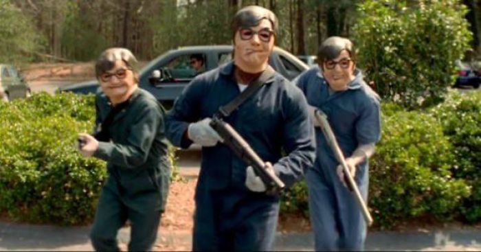 In Baby Driver (2017) This Bank Robbery Scene Was Supposed To Include The Michael Myers From Halloween (1978) But The Studio Couldn’t Get The Rights. Edger Write Reaches Out To Mike Myers And Asked If They Could Use His Likeness For The Masks. He Thought It Would Be Funny And Said Yes