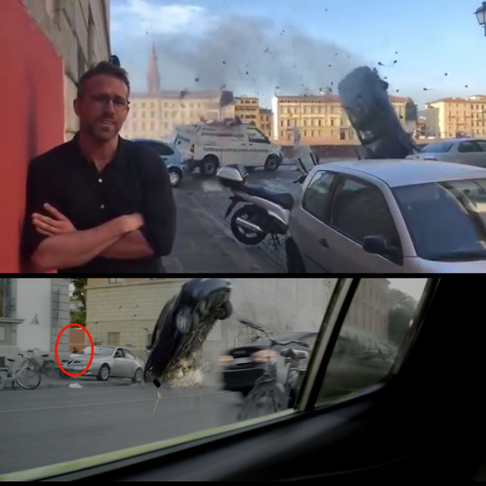 In 6 Underground (2019) At 14:42 You Can See Ryan Reynolds Recording A Video For His Social Media