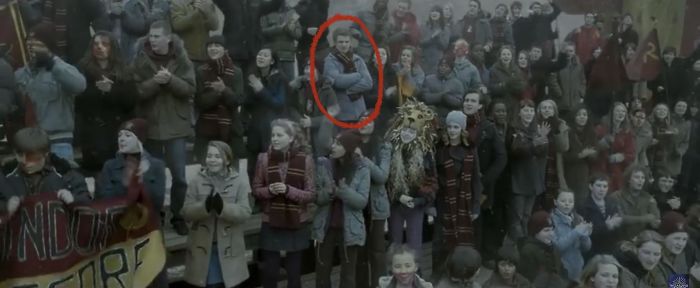 In Harry Potter And The Half Blood Prince (2009). Cormac Mclaggen Is The Only One Of The Gryffindor Fans Not Clapping And Cheering For Ron Weasley, As He Lost His Place On The Team To Ron In The Quidditch Tryouts