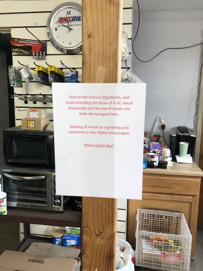 Sign Hanging At My Works Fleet Maintenance Shop.