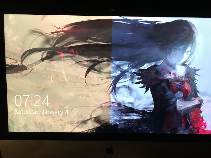 Half Of My Screen Is Affected By The Night Light Setting, But Only Half