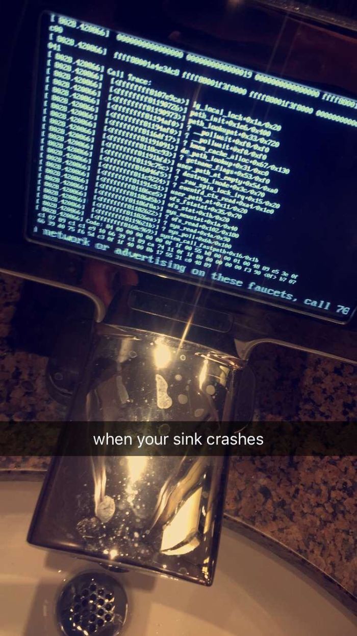 The Sink Crashed
