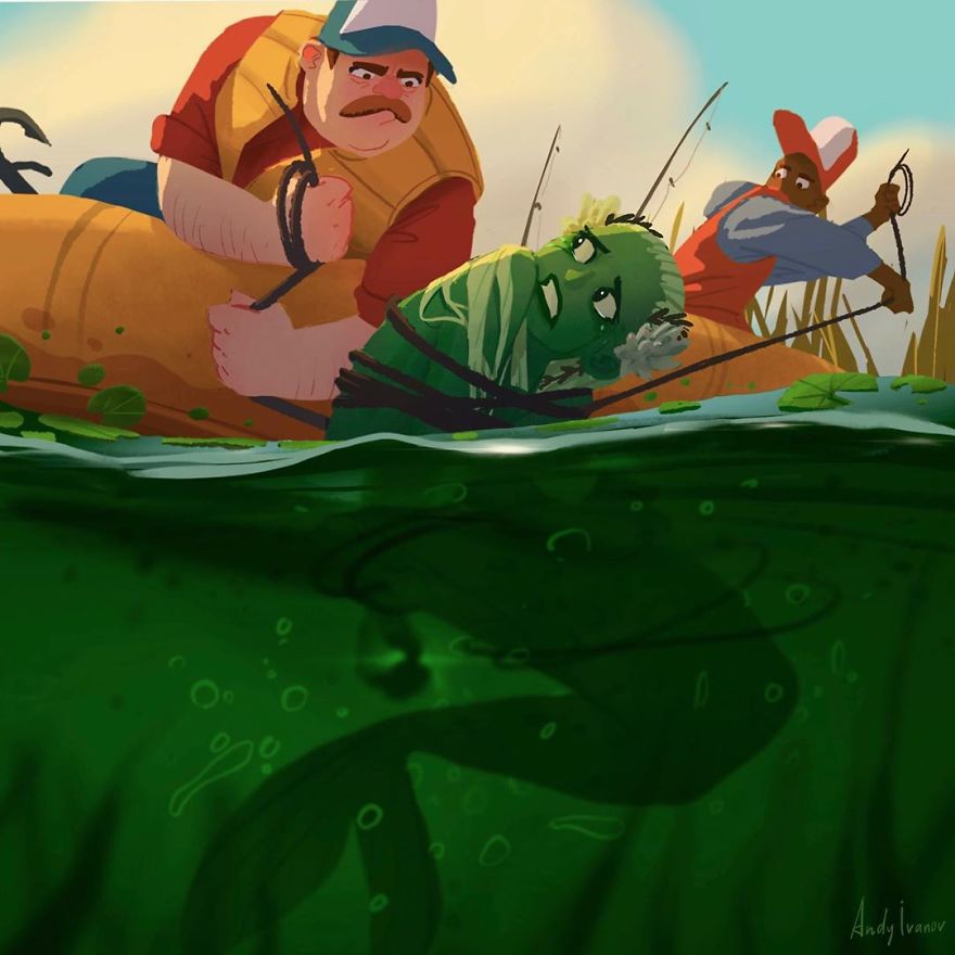 Artist Shares The Sequel Of The Green Mermaid Story That Hit People In The Feels Artist Shares The Sequel Of The Green Mermaid Story That Hit People In The Feels