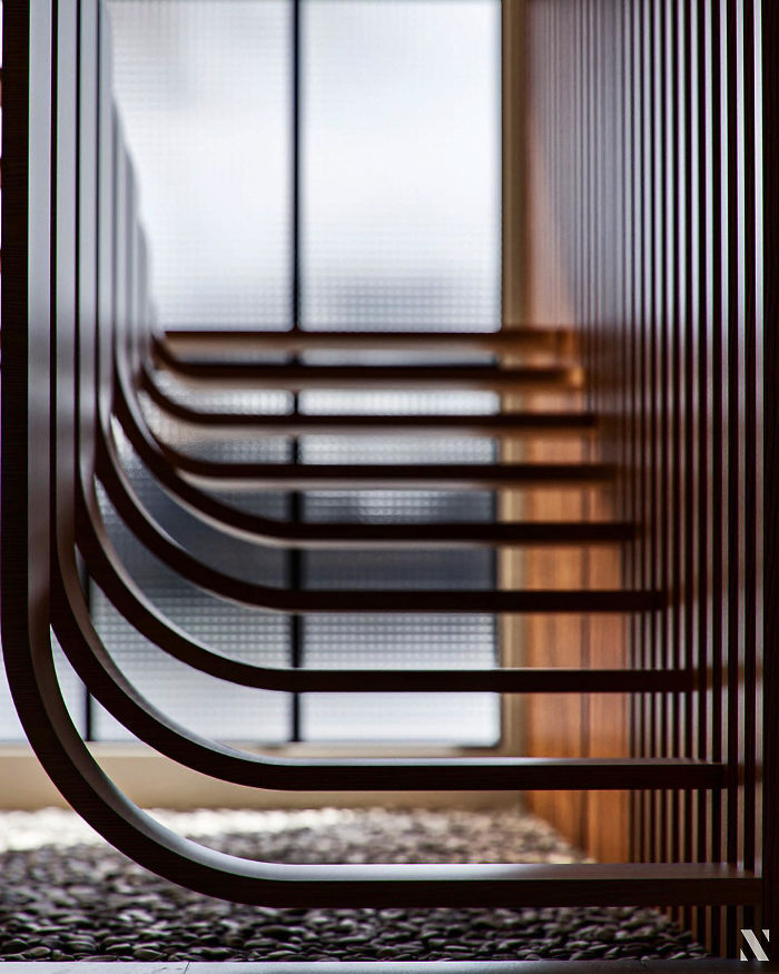 This Minimalistic Staircase Resembles A Strand Of DNA Inside Of A Two-Story Home This Minimalistic Staircase Resembles A Strand Of DNA Inside Of A Two-Story Home