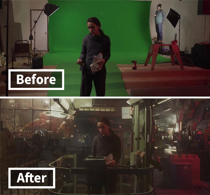 Filmmaker Showcases The Power Of Green Screens By Comparing The Behind-The-Scenes And The Final Cut Of His Series