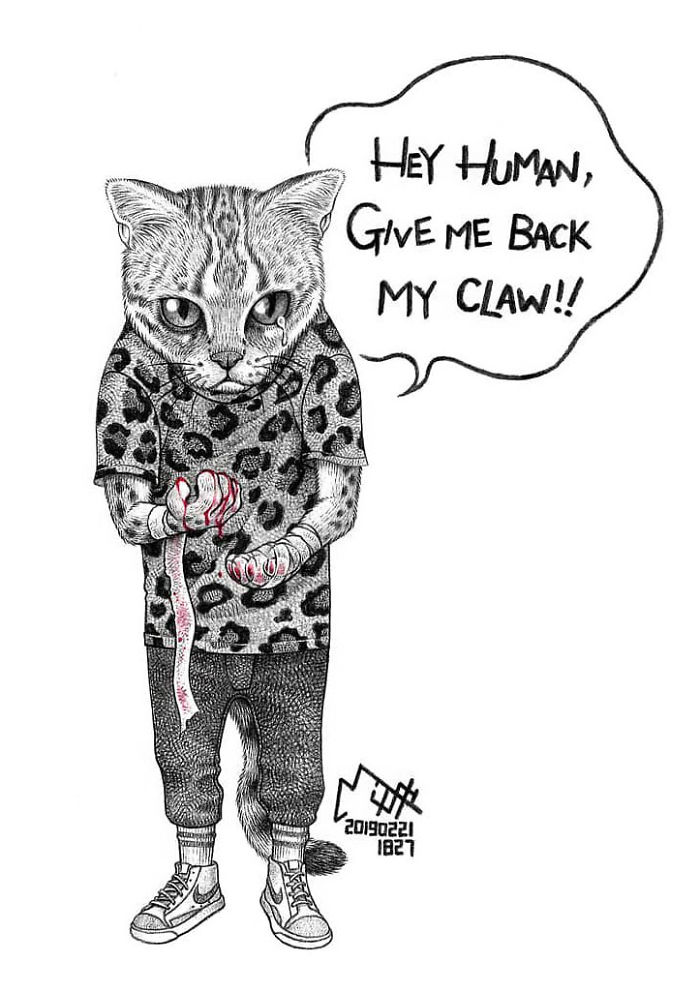 Artist Shows Shocking Illustrations About Animal Abuse That Many Humans Will Surely Be Ashamed Of