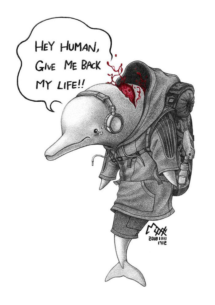 Artist Shows Shocking Illustrations About Animal Abuse That Many Humans Will Surely Be Ashamed Of