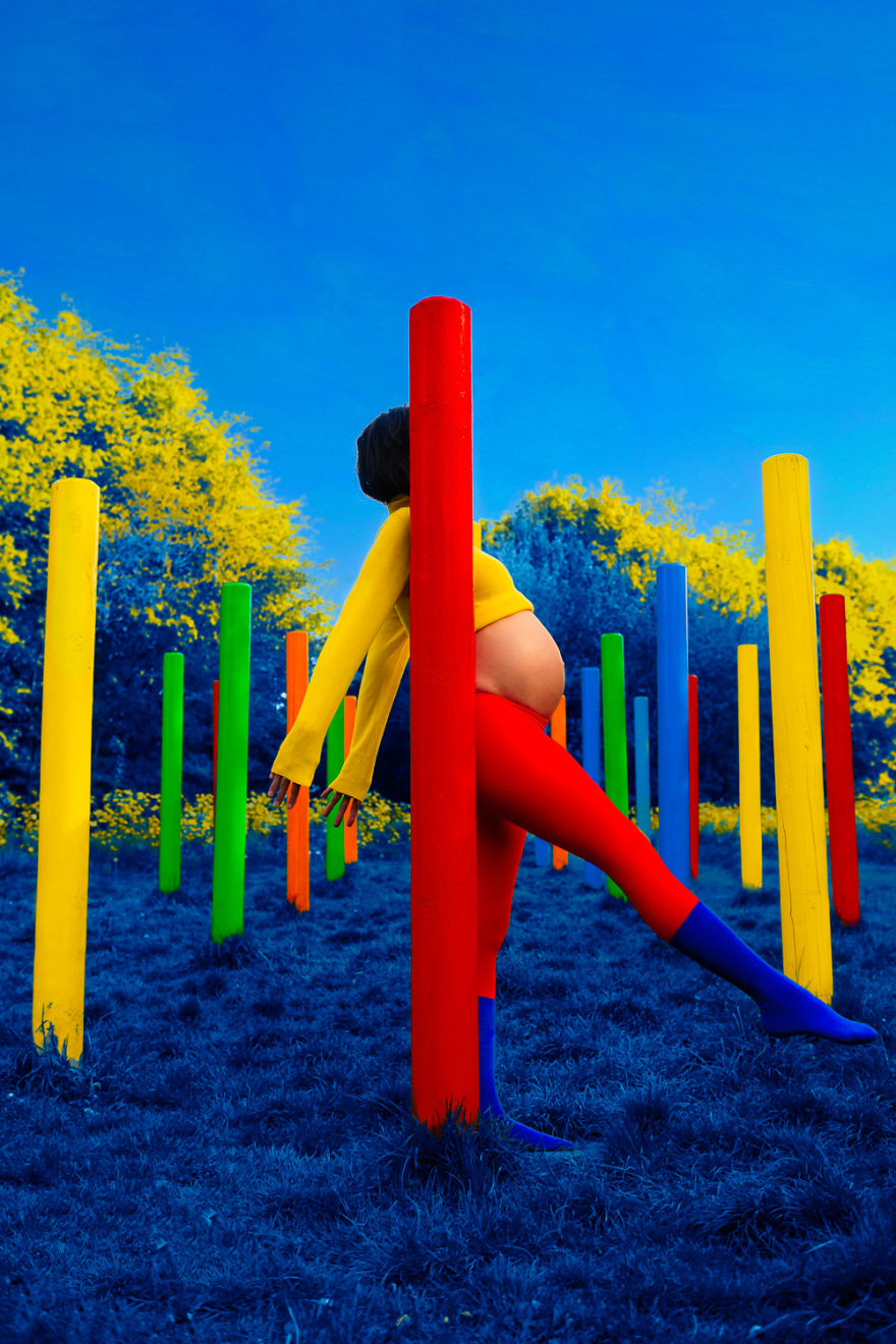 I Made A Series Of Self Portraits During The Last Month Of My Pregnancy