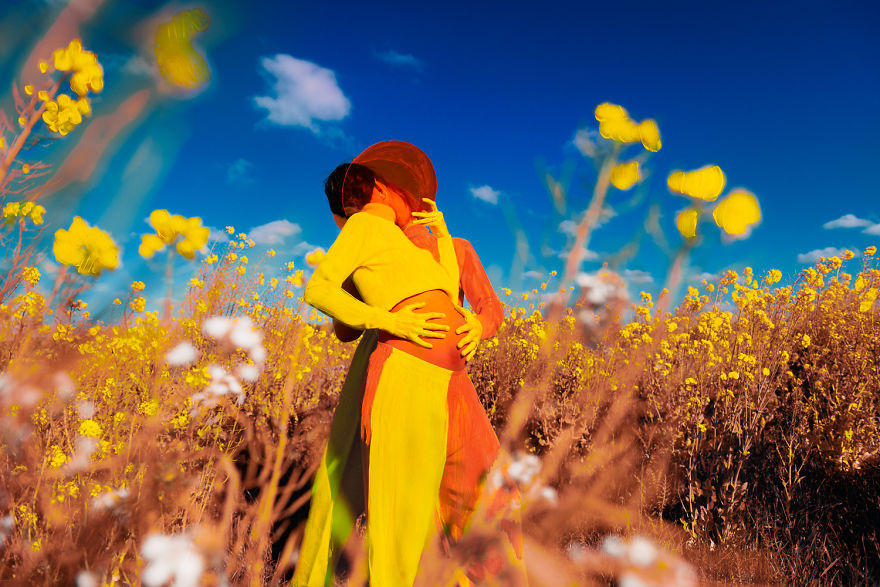 I Made A Series Of Self Portraits During The Last Month Of My Pregnancy