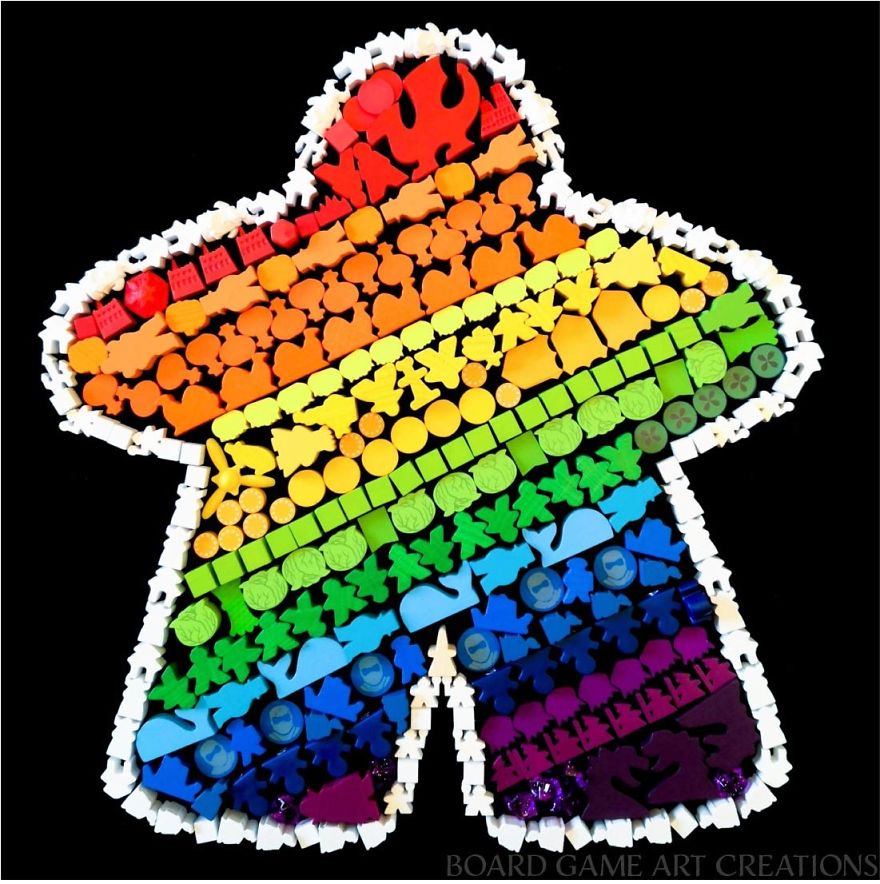 Board Game Pieces Become Art