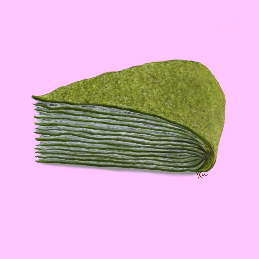 Matcha Mille Crepe Cake