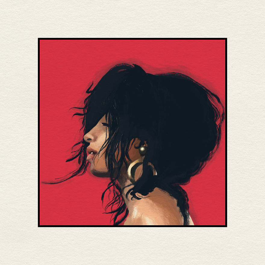 I Explored Portrait Art By Drawing Music Artists On My iPad Pro Using The Apple Pencil