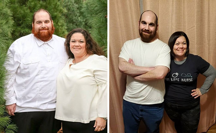Couple Shares Before-And-After Photos Of Their Amazing Weight Transformation