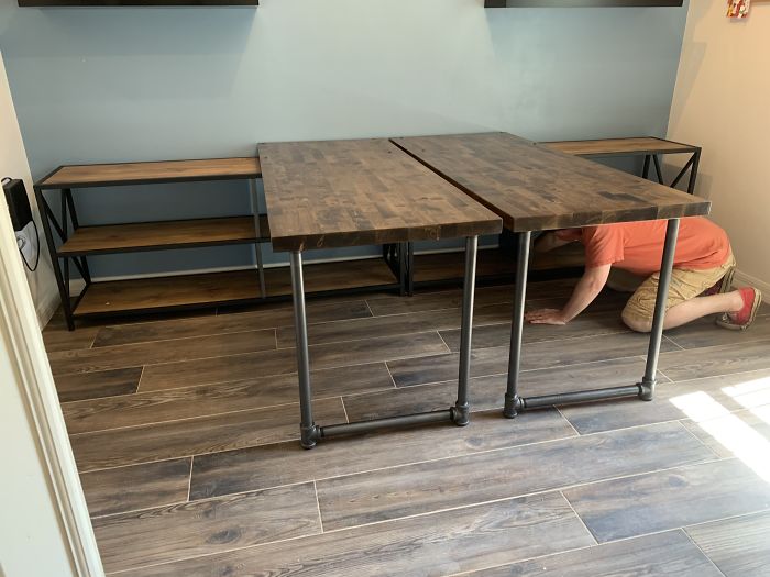 My Hubs And I Built New Desks Since We Couldn’t Find Any At The Right Height