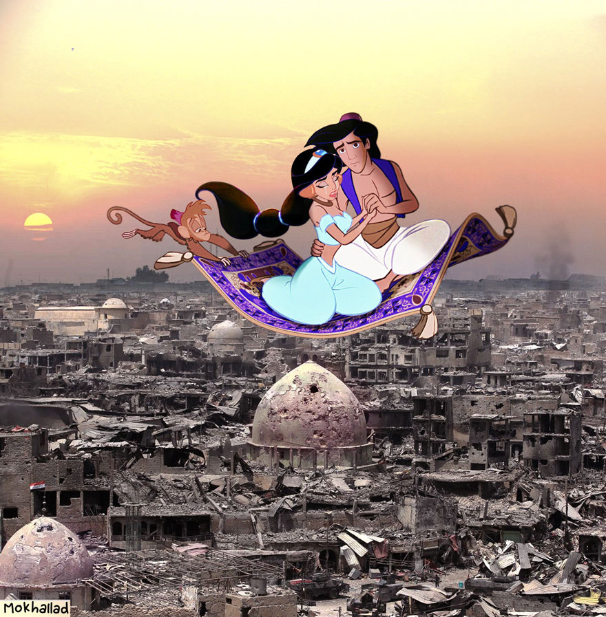 I Draw On A Real Views Of My Country To Convey The Message...