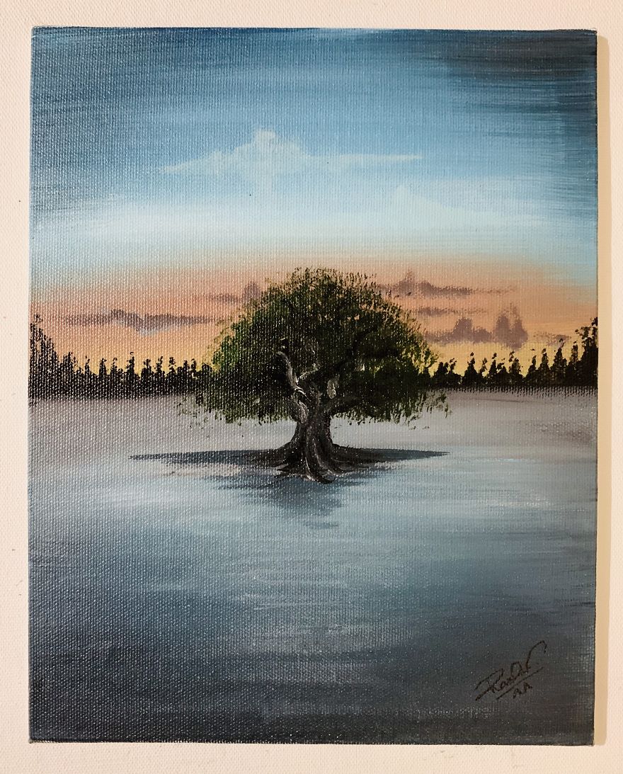 I Tried Painting Different Stylistics Using Acrylic Paint