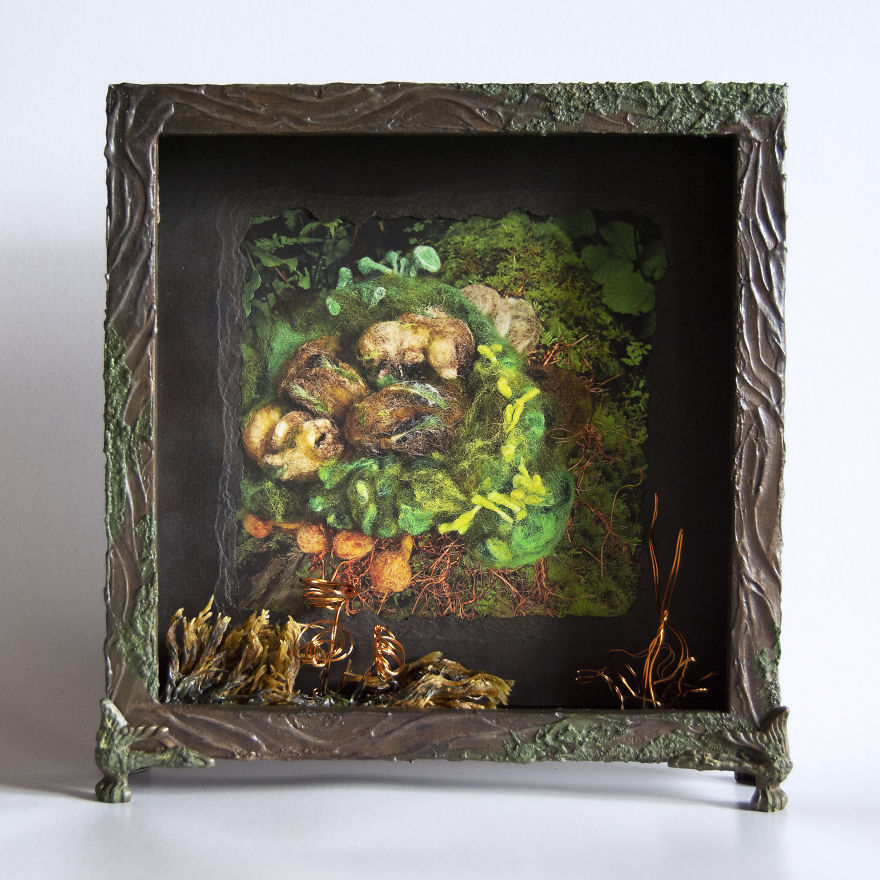 I Spent 1 Y Modelling Copper Wire Ancient Plants And Needle Felting Forest Creatures