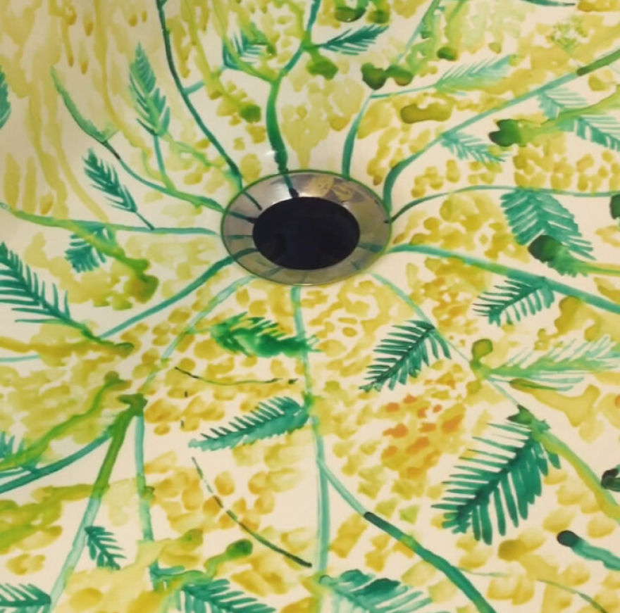 Artist Uses Her Sink As A Canvas And Lets The Water Destroy Her Paintings 24 Hours Later (26 Pics)