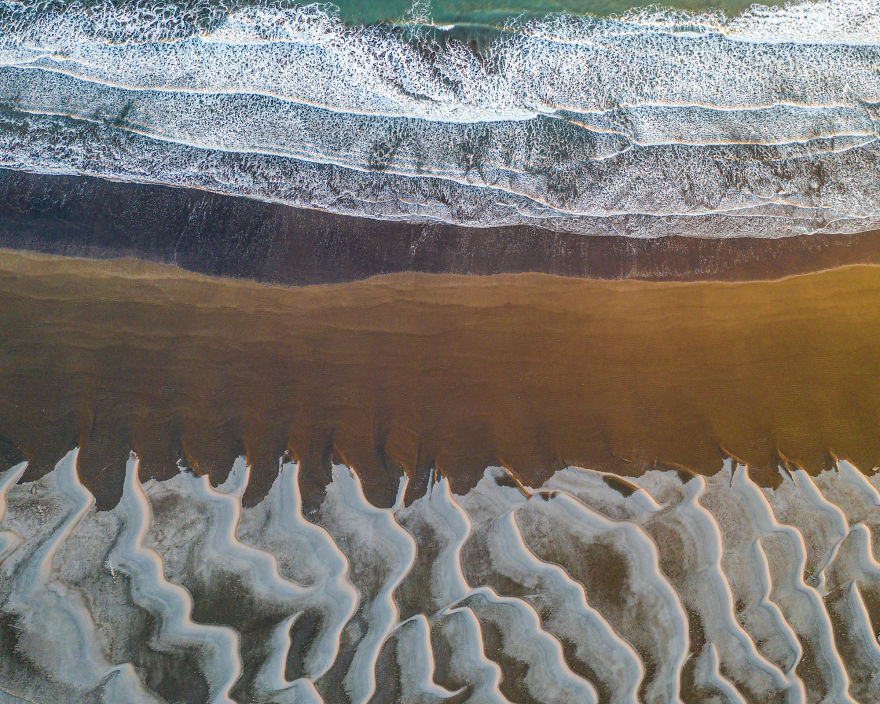 Frozen Dunes And Sea